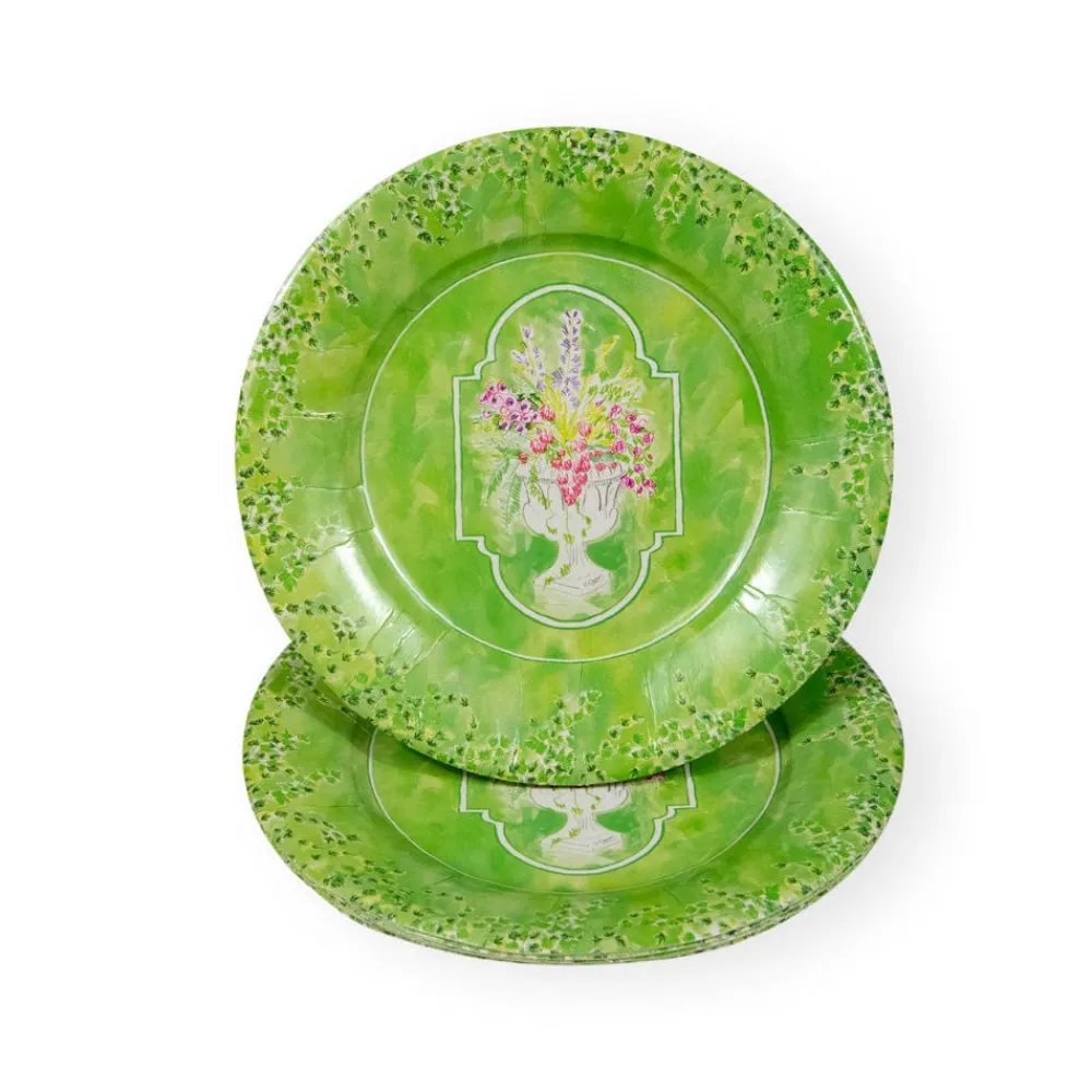 Caspari Paper Salad And Dessert Plates|Jardin De Luxembourg Salad & Dessert Plates - 8 Per Package
