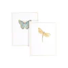 Caspari Note Cards|Jeweled Insects Foil Embossed Assorted Boxed Note Cards - 10 Note Cards & 10 Envelopes