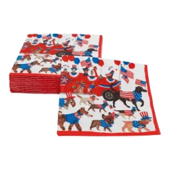 Caspari Paper Cocktail Napkins|Join The Parade Cocktail Napkins - 20 Per Package