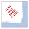 Caspari Paper Cocktail Napkins|Mahjong|Just One More Game Paper Cocktail Napkins - Linen Border in Light Blue