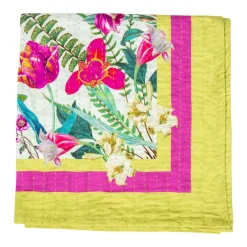 Caspari Kitchen Essentials|Table Linens|La Dolce Vita Kantha Quilt Sage & Lavender Table Covers - 1 Table Cover