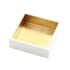 Caspari Lacquerware|Tailgates|Lacquer Cocktail Napkin Holder in Ivory & Gold - 1 Each