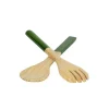 Albert L Punkt Tailgates|Kitchen Essentials|Lacquered Bamboo Salad Servers in Grass Green - 1 Pair