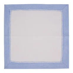 Caspari Engagement Party|Bridal Shower|Linen Border Light Blue Napkin Cocktail - 20 count