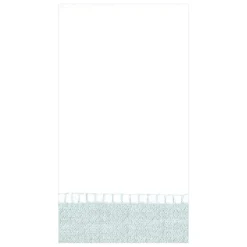 Caspari Christmas Napkins|Engagement Party|Linen Border Paper Guest Towel Napkins in Silver - 15 Per Package