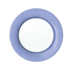 Caspari Bridal Shower|Baby Shower|Linen Border Paper Salad & Dessert Plates in Lavender - 8 Per Package