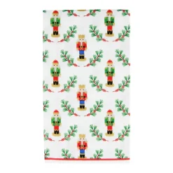 Caspari Christmas Napkins|Paper Guest Towels|Little Nutcracker Guest Towel Napkins - 15 Per Package