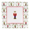 Caspari Christmas Plates|Paper Dinner Plates|Little Nutcracker Sq Dinner Plates - 8 Per Package