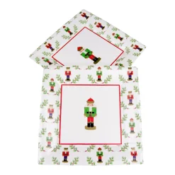 Caspari Christmas Plates|Paper Salad And Dessert Plates|Little Nutcracker Sq Salad & Dessert Plates - 8 Per Package
