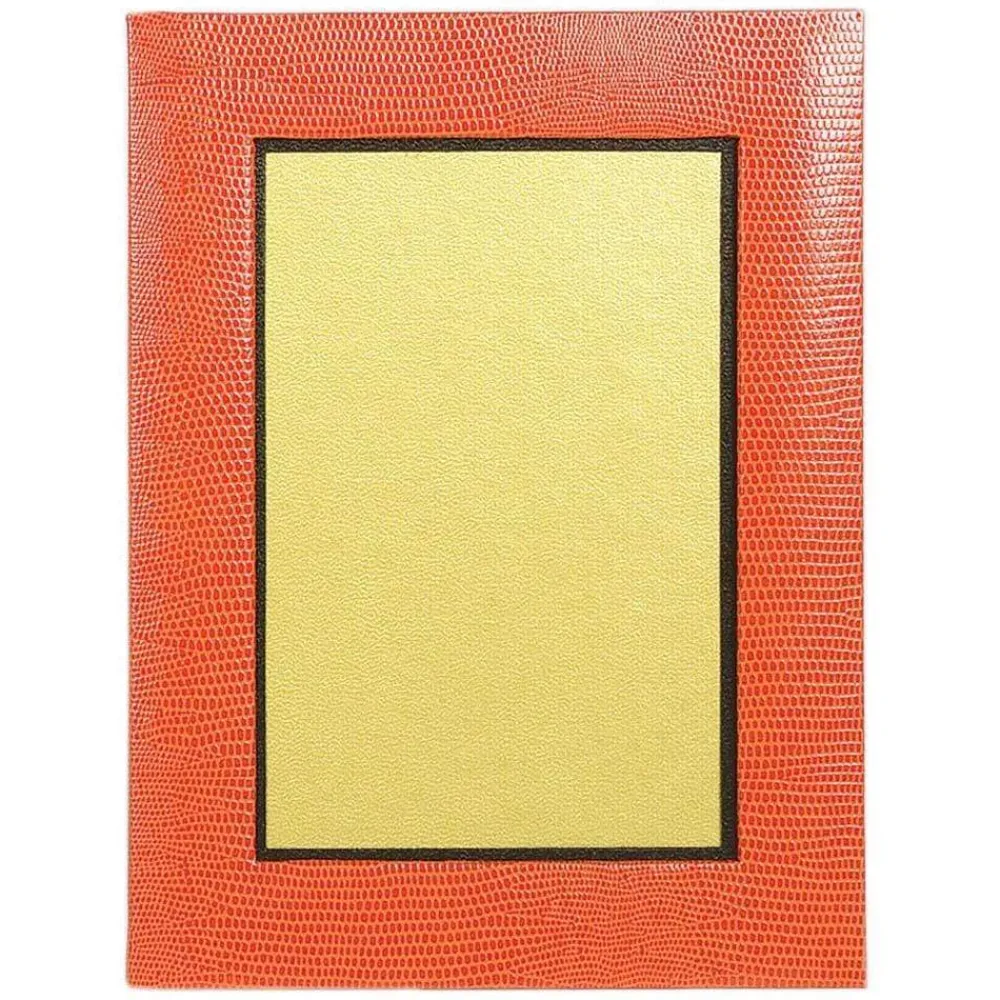 Caspari Mother'S Day|Pictures, Frames & Clocks|Lizard 4" x 6" Picture Frame in Orange - 1 Each