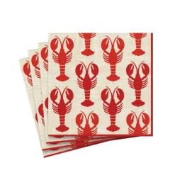Caspari Paper Cocktail Napkins|Lobsters Paper Cocktail Napkins - 20 Per Package