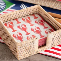 Caspari Paper Cocktail Napkins|Lobsters Paper Cocktail Napkins - 20 Per Package