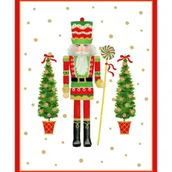 Caspari Christmas And Holiday Cards|Boxed Holiday Cards|Lollipop Nutcracker Petite Boxed Christmas Cards - includes 15 cards & envelopes
