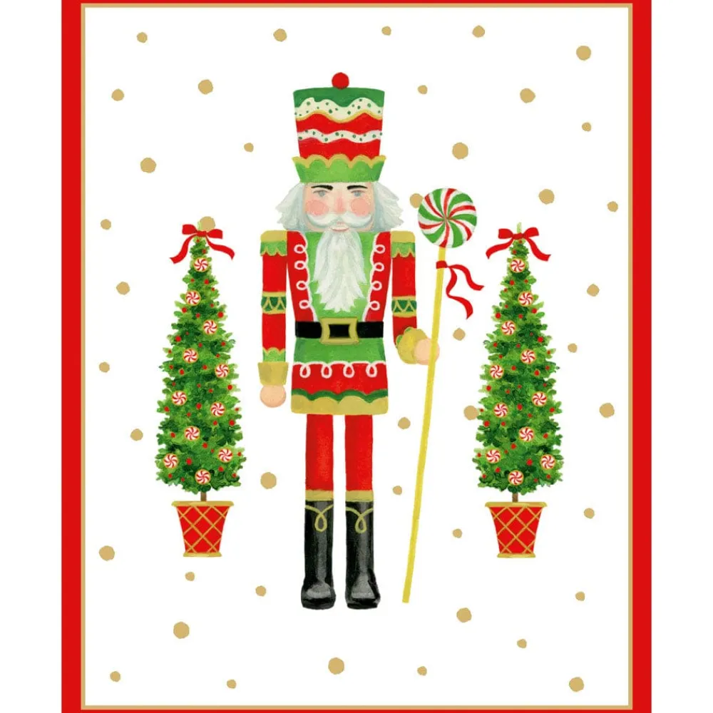 Caspari Christmas And Holiday Cards|Boxed Holiday Cards|Lollipop Nutcracker Petite Boxed Christmas Cards - includes 15 cards & envelopes
