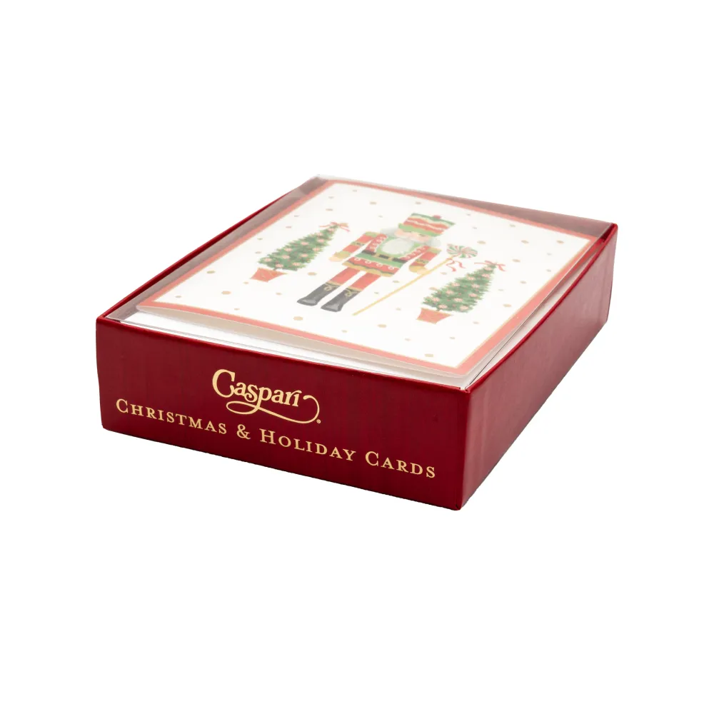 Caspari Christmas And Holiday Cards|Boxed Holiday Cards|Lollipop Nutcracker Petite Boxed Christmas Cards - includes 15 cards & envelopes