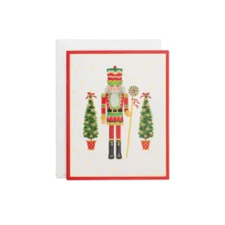 Caspari Christmas And Holiday Cards|Boxed Holiday Cards|Lollipop Nutcracker Petite Boxed Christmas Cards - includes 15 cards & envelopes