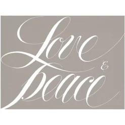 Caspari Christmas And Holiday Cards|Boxed Holiday Cards|Love and Peace Large Boxed Christmas Cards - includes 15 cards & envelopes