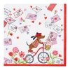Caspari Valentine'S Day|Paper Cocktail Napkins|Love Notes Cocktail Napkins - 20 Per Package