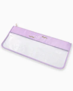 Oh My Mahjong Goldie|Citrus Songbird|Mahjong Tile Storage Bag - Lilac Script Mahjong