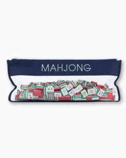 Oh My Mahjong Liberty|Darjeeling|Mahjong Tile Storage Bag - Navy Bamboo