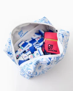 Oh My Mahjong Liberty|Darjeeling|Mahjong Tile Storage Bag - Amazon Blue