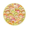 Caspari Paper Salad And Dessert Plates|Marbled Ceramica Raspberry & Chartreuse Paper Salad & Dessert Plates - 8 Per Package