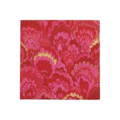 Caspari Paper Cocktail Napkins|Marbled Ceramica Red & Fuchsia Cocktail Napkin - package of 20