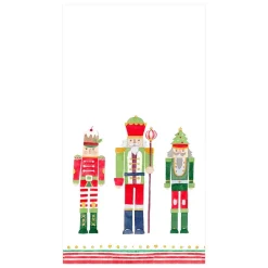 Caspari Christmas Napkins|Paper Guest Towels|March of the Nutcrackers Paper Guest Towel Napkins - 15 Per Package
