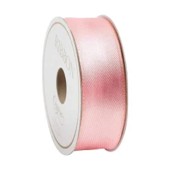 Caspari Ribbons & Bows|Medium Pink & Salmon Reversible Satin Wired Ribbon - 10 Yard Spool