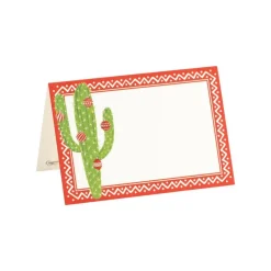 Caspari Christmas Place Cards|Place Cards|Merry Cactus Place Cards - 10 Per Package