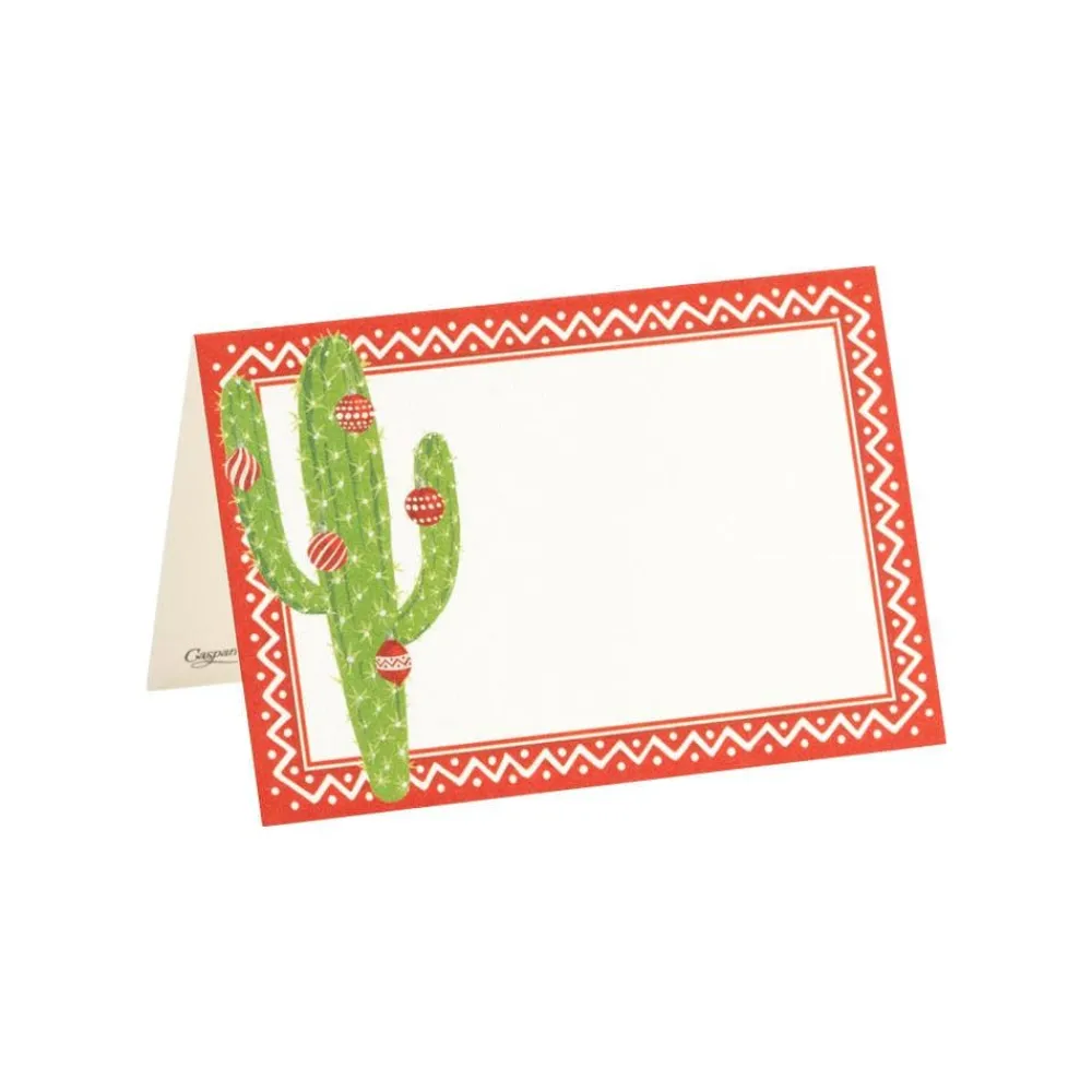 Caspari Christmas Place Cards|Place Cards|Merry Cactus Place Cards - 10 Per Package