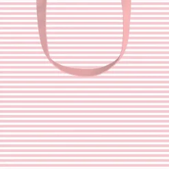 Caspari Bridal Shower|Baby Shower|Mini Stripe Small Square Gift Bag in Blush - 1 Each