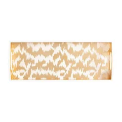 Caspari Lacquerware|Tailgates|Modern Moiré Lacquer Bar Tray in Gold - 1 Each