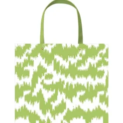 Caspari Gift & Bottle Bags|Modern Moiré Large Gift Bag in Green - 1 Each