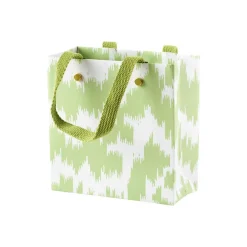 Caspari Bridal Shower|Gift & Bottle Bags|Modern Moiré Small Square Gift Bag in Green - 1 Each
