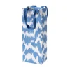 Caspari Gift & Bottle Bags|Modern Moiré Wine & Bottle Gift Bag in Blue - 1 Each
