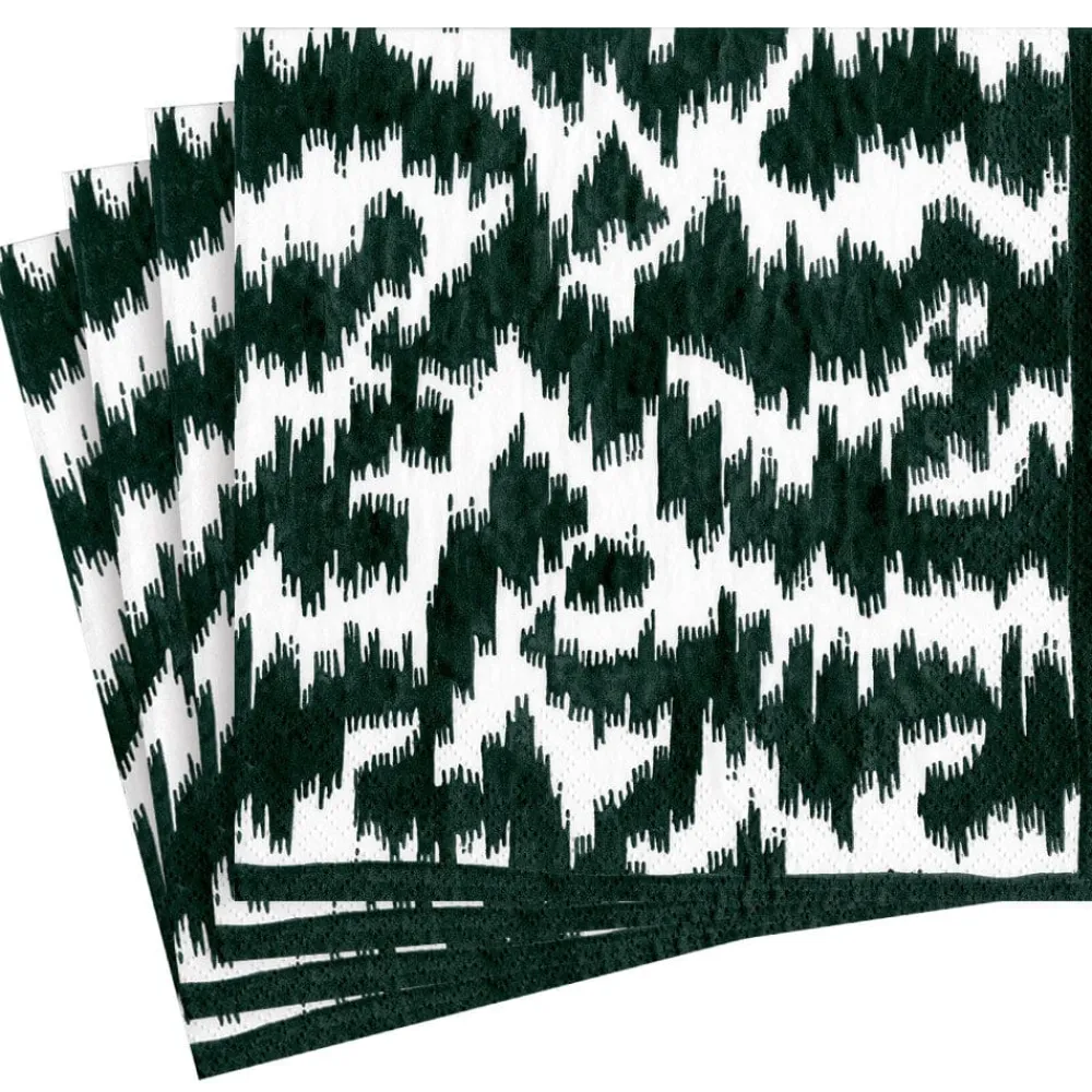 Caspari Graduation Celebration|Engagement Party|Modern Moire Black Dinner Napkin - package of 20