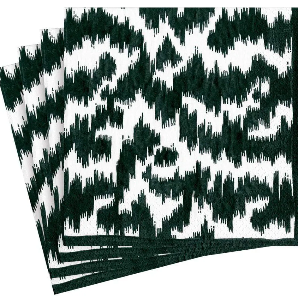 Caspari Graduation Celebration|Engagement Party|Modern Moire Black Dinner Napkin - package of 20