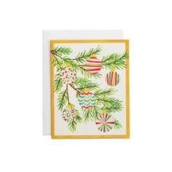 Caspari Christmas And Holiday Cards|Boxed Holiday Cards|Modern Painted Ornaments Petite Boxed Christmas Cards - includes 15 cards & envelopes