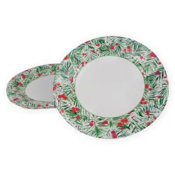 Caspari Paper Dinner Plates|Modern Pine Dinner Plates - 8 Per Package