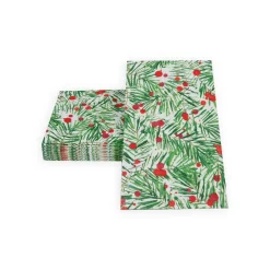 Caspari Christmas Napkins|Paper Guest Towels|Modern Pine Guest Towel Napkins - 15 Per Package