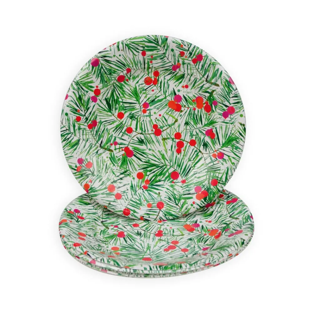 Caspari Paper Salad And Dessert Plates|Modern Pine Salad & Dessert Plates - 8 Per Package