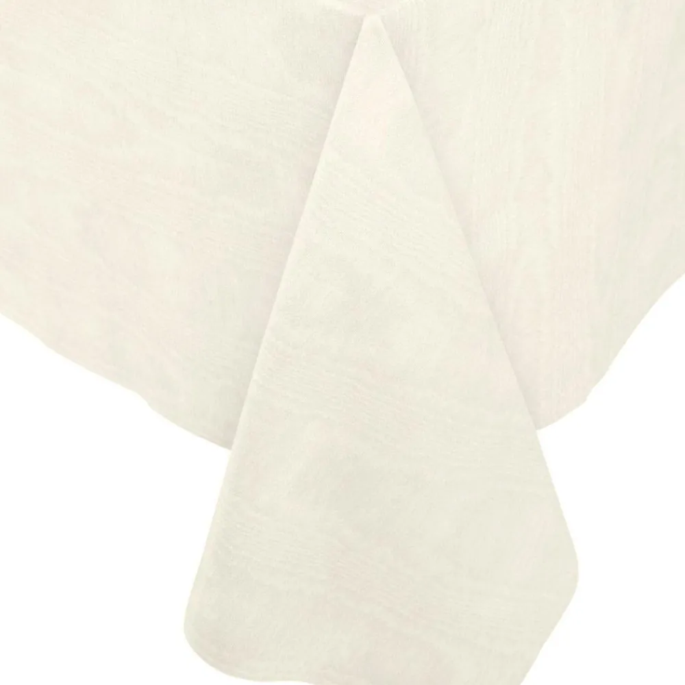 Caspari Graduation Celebration|Engagement Party|Moiré Ivory Paper Linen Tablecover 4.5' X 7' - includes 1 Tablecover