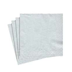 Caspari Christmas Napkins|Engagement Party|Moiré Paper Cocktail Napkins in Platinum - 20 Per Package