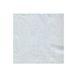 Caspari Christmas Napkins|Engagement Party|Moiré Paper Cocktail Napkins in Platinum - 20 Per Package