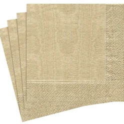 Caspari Christmas Napkins|Engagement Party|Moiré Paper Dinner Napkins in Gold - 20 Per Package