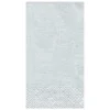 Caspari Christmas Napkins|Engagement Party|Moiré Paper Guest Towel Napkins in Platinum - 15 Per Package