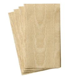 Caspari Christmas Napkins|Paper Guest Towels|Moiré Paper Linen Guest Towel Napkins in Gold - 12 Per Package