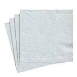 Caspari Christmas Napkins|Engagement Party|Moiré Paper Luncheon Napkins in Platinum - 20 Per Package