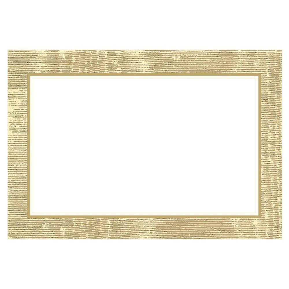 Caspari Engagement Party|Place Cards|Moire Gold Place Cards Package 10 In